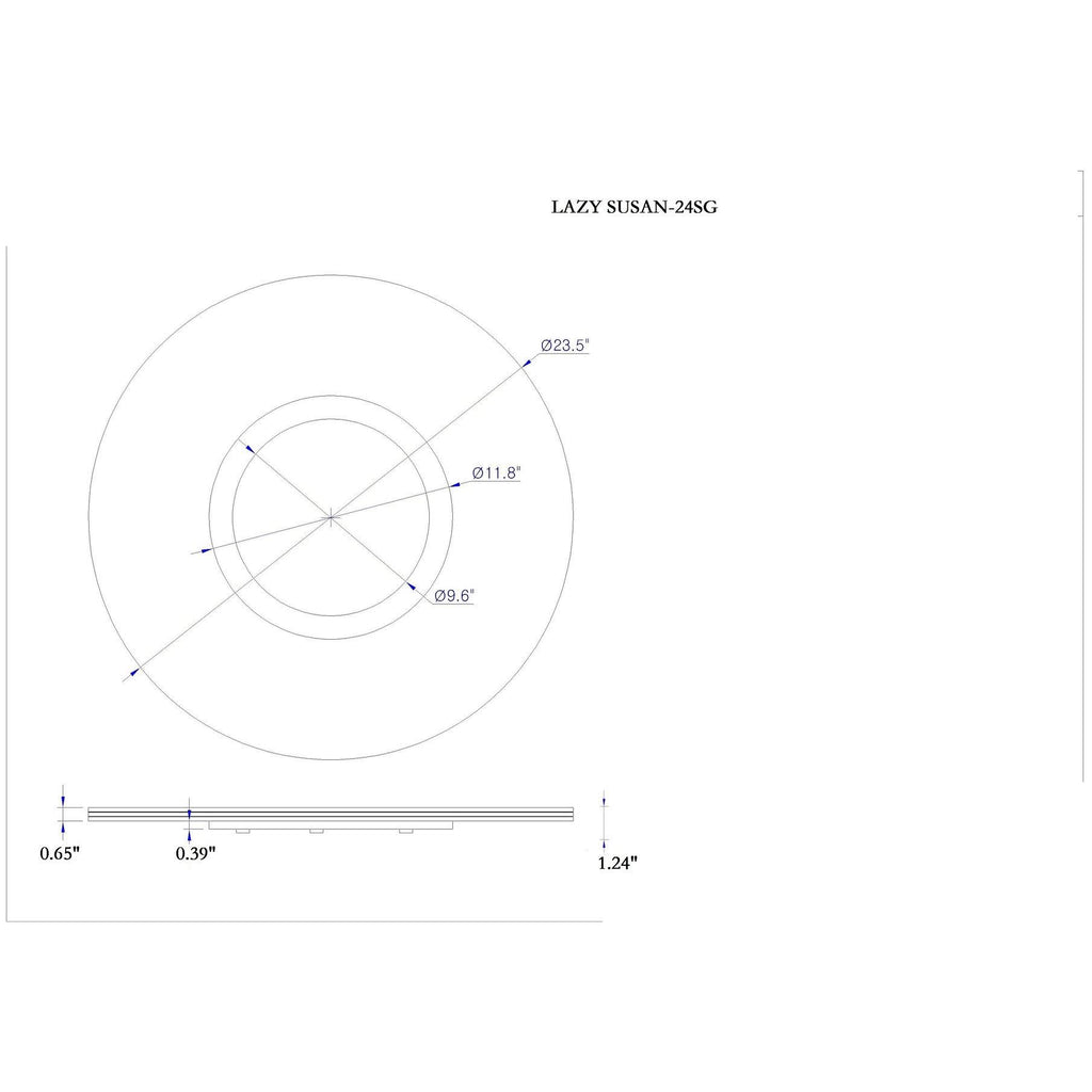 Gray Sandwich Glass Lazy Susan X153457