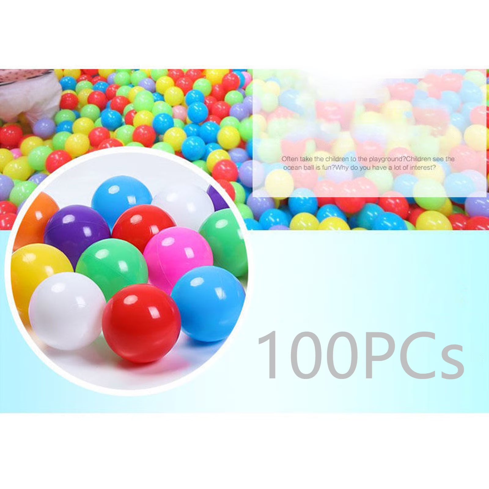 100PCS 5.5cm Colorful Soft Plastic Ocean Balls S3528