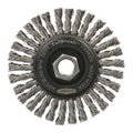 Knotted Wire Wheel Stringer Bead Brush, Carbon Steel, 0.020x22 Wire Diameter N34596