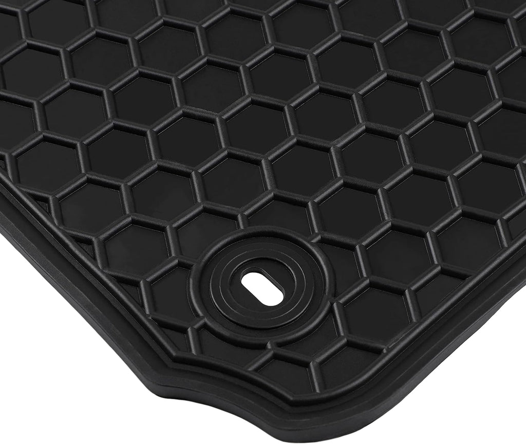 Rubber All Weather Floor Mats Set for Front and Rear Seat F54536