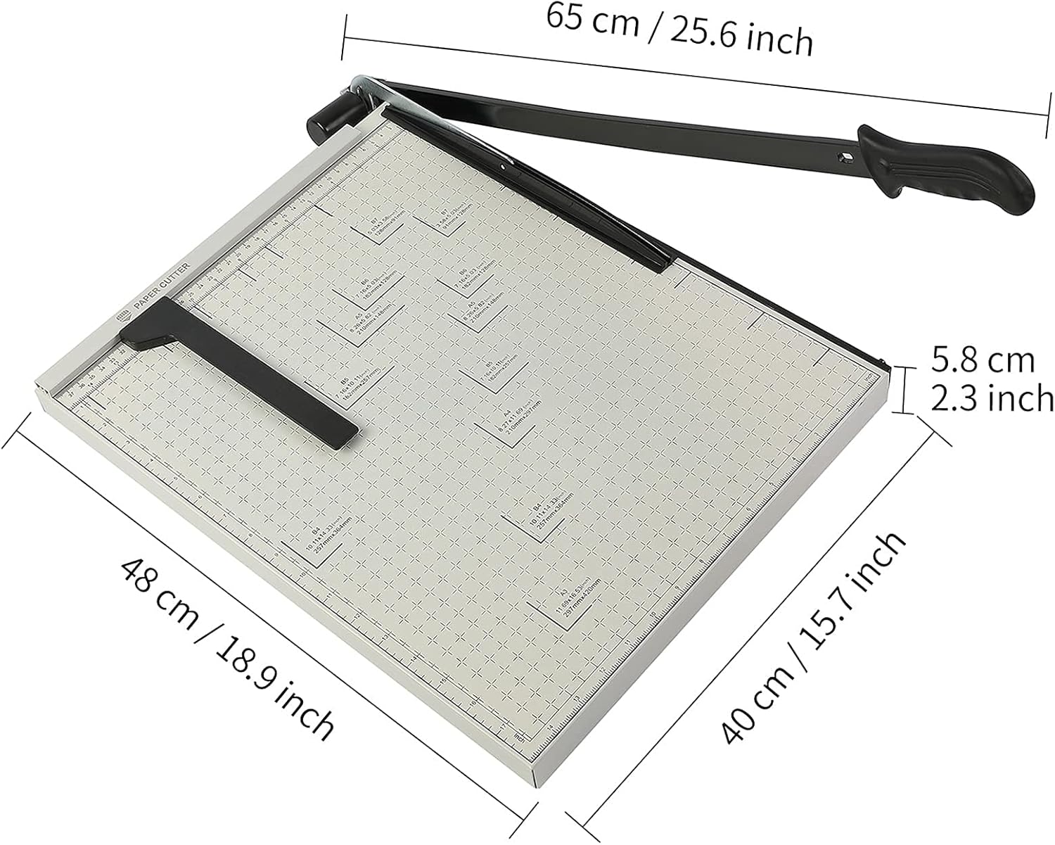 Paper Cutter A3 Guillotine 18” Cutting Length with Guard Rail Safety Blade Lock, 10-Sheet Capacity, Pack of 2 G55448