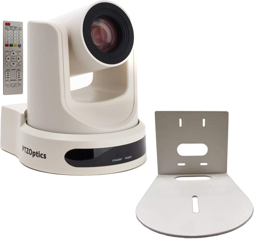 20x-USB Gen 2 1920 x 1080p Resolution Live Streaming Camera with White Wall Mount Bracket C182