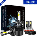 H4 High&Low Beam H11 Fog Light LED Headlight Bulbs 4pcs B627