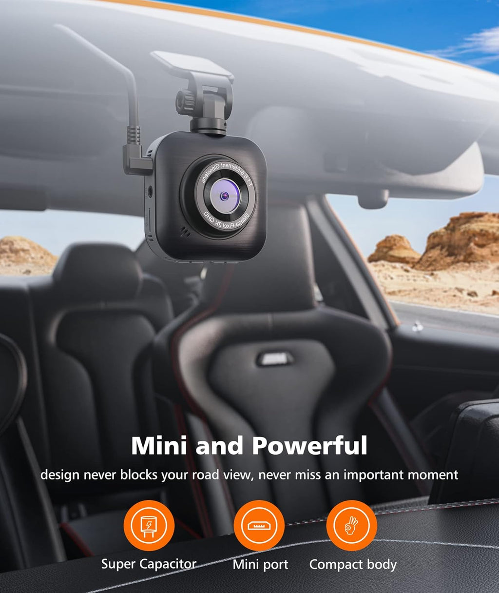Dash Cam Front 1080P Full HD Car Camera 2560x1440P with 32GB SD Card Pack of 2 D322