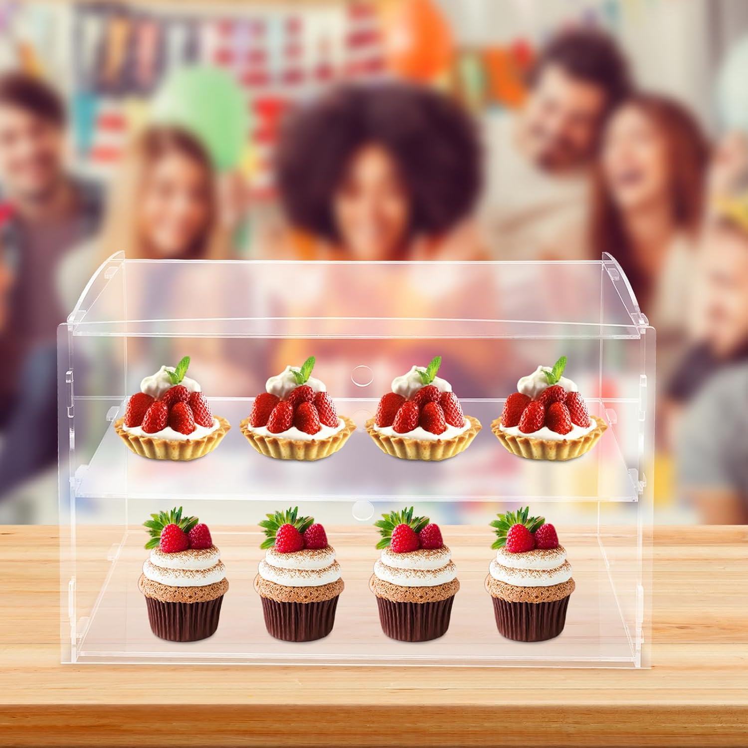 Acrylic Clear 2 Tier Bakery Display Case X807