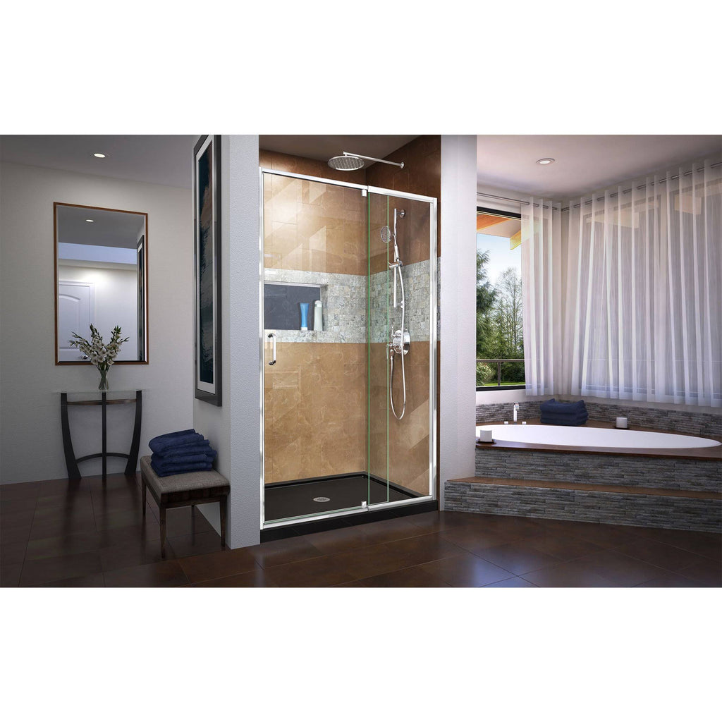 Semi-Frameless Pivot Shower Door in Chrome L6767