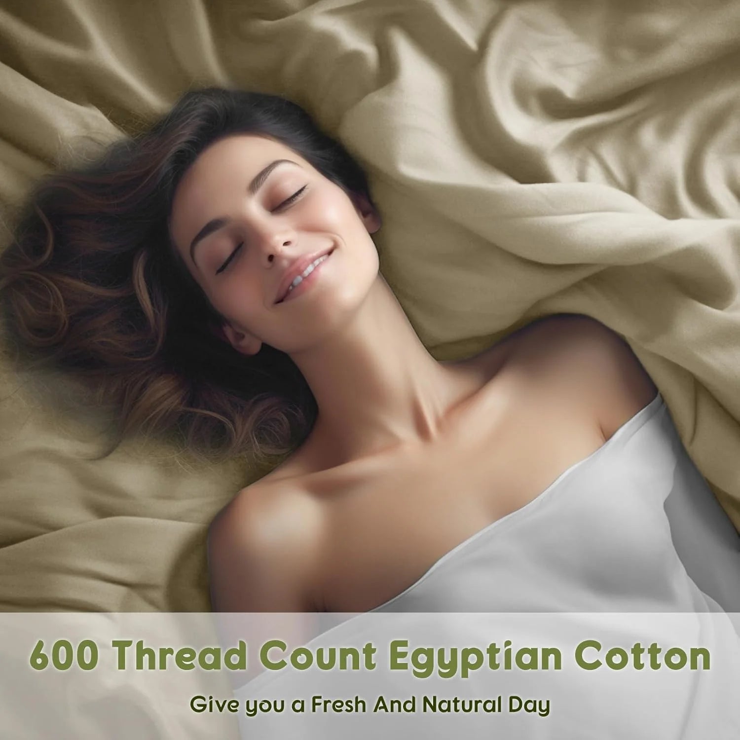 Queen Size 4 PC Cotton Sateen Bed Sheet Set with Deep Pocket O409
