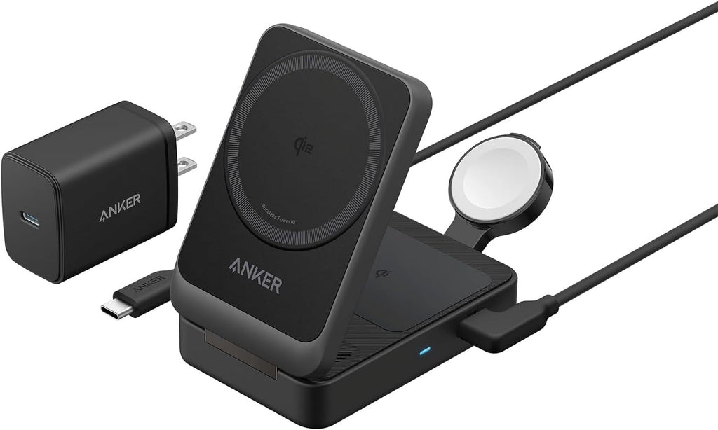 3-in-1 Wireless Charging Station with 40W USB-C Charger D98608