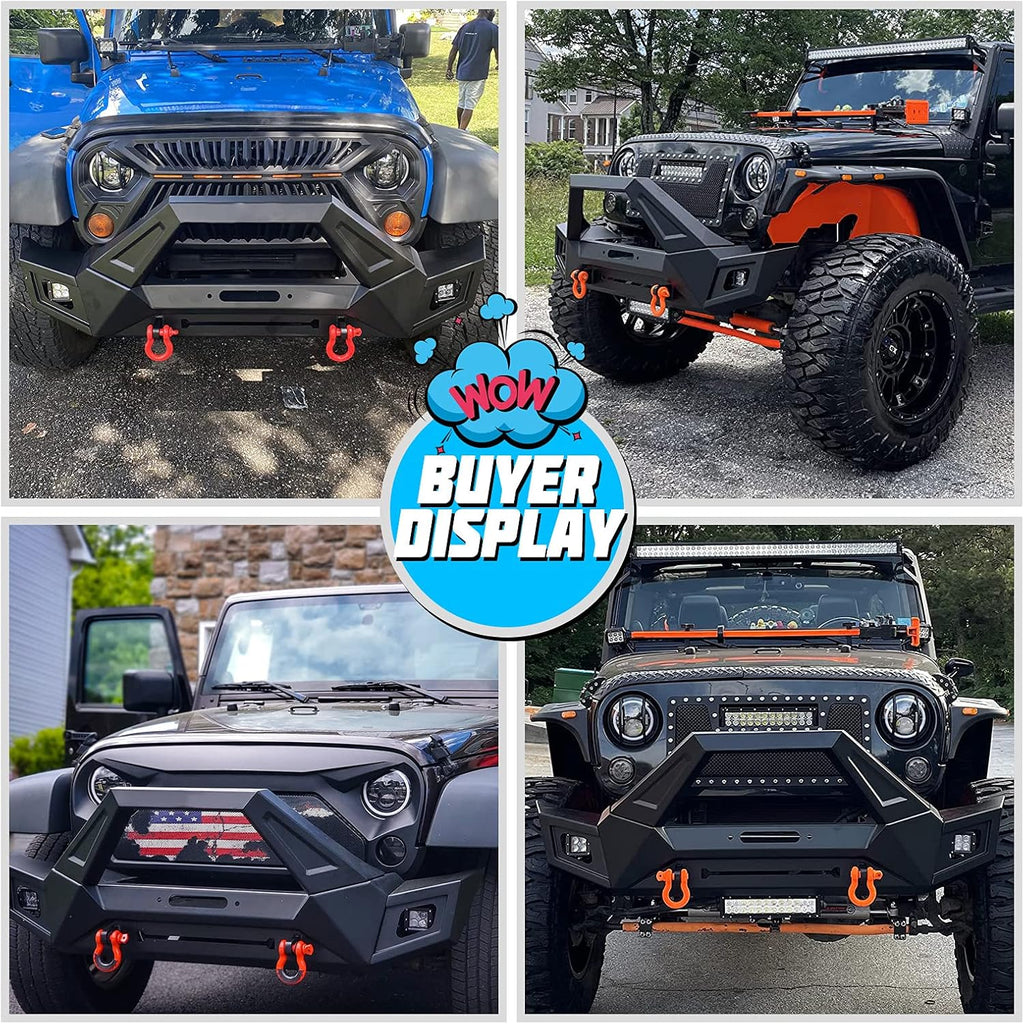 Front Bumper with Winch Plates and LED Lights Assembly P334911