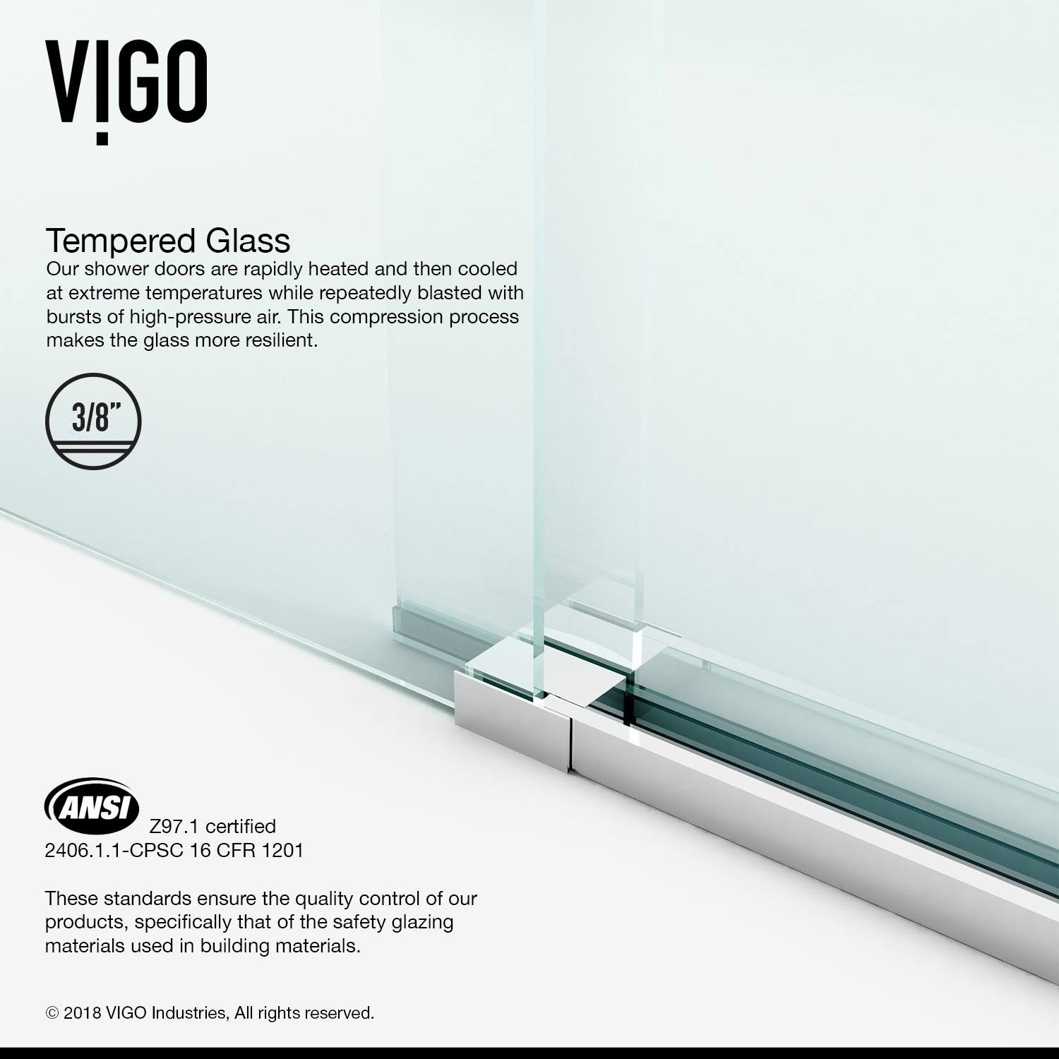 Adjustable Frameless Sliding Tub Door in Stainless Steel E5373