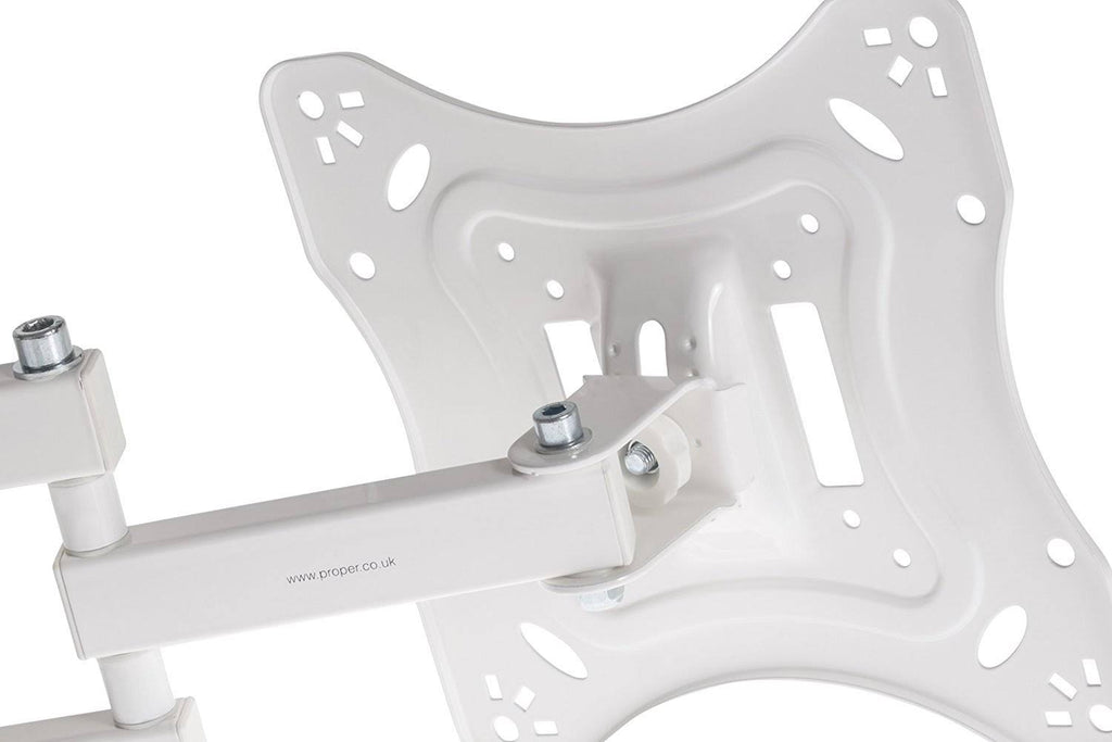 White Swing Arm Wall TV Bracket Q5081