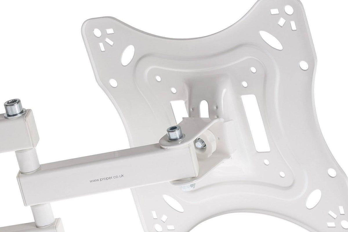 White Swing Arm Wall TV Bracket Q5081
