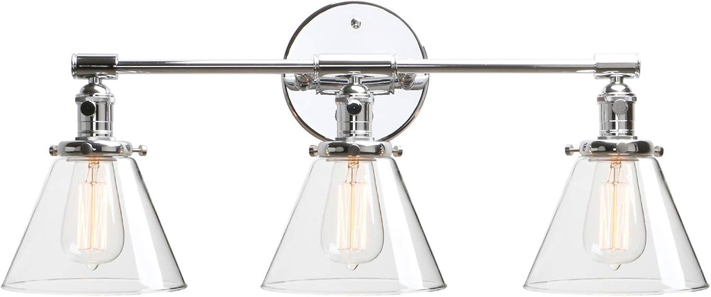 Black Wall Sconce Light Fixture with Clear Glass Canopy N978