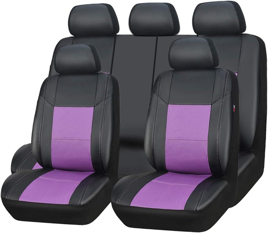 11PCS PU Leather Universal Seat Covers Set (Dark Gray) B552162