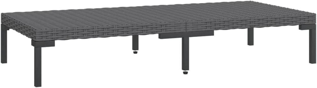 14 Piece Patio Lounge Set with Cushions Poly Rattan Dark Gray E18819