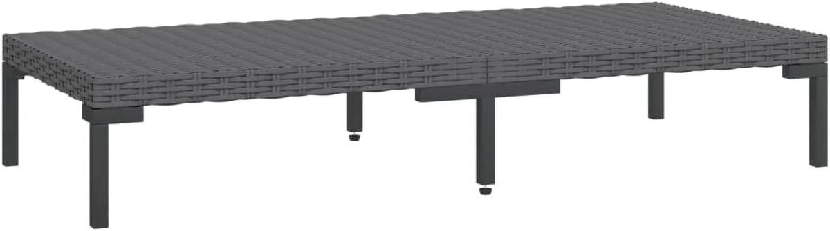 14 Piece Patio Lounge Set with Cushions Poly Rattan Dark Gray E18819