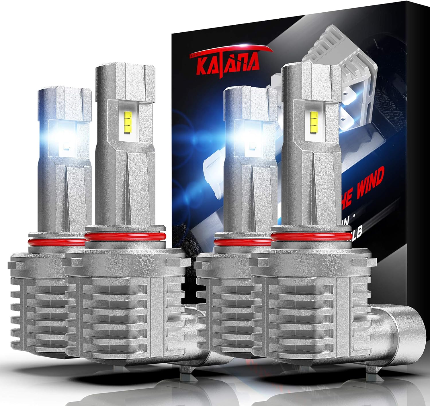 9005 9006 LED Headlights Bulbs Combo, 24000LM Wireless HB3 HB4 High Low Beam Conversion Kit, 6500K Xenon White, Pack of 2 S197