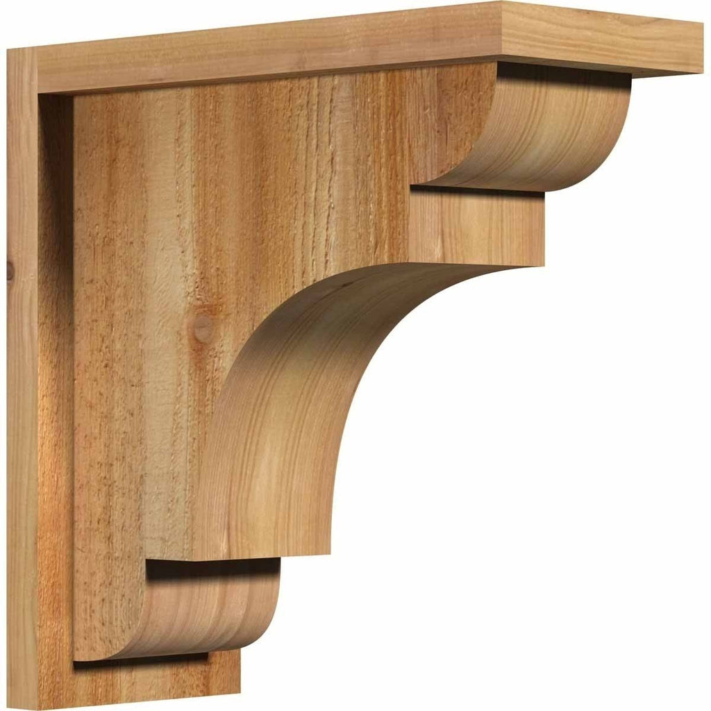 Rough Sawn Corbel with Backplate, Western Red Cedar W160