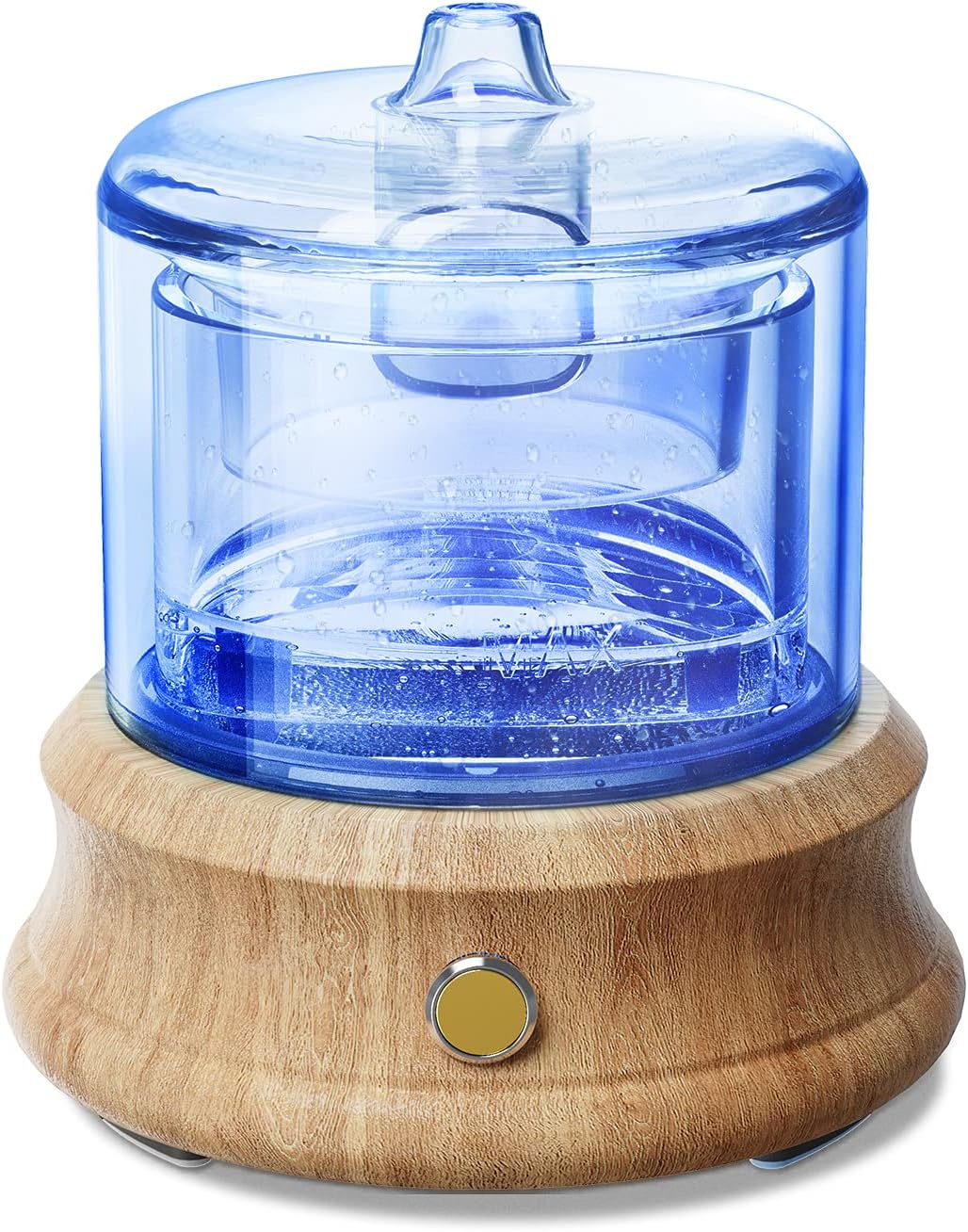 80 ML Glass Aroma Diffuser with Wood Base, Pack of 2 D4588