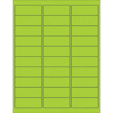 Fluorescent Green Rectangle Acrylic Labels Case of 3000 S222