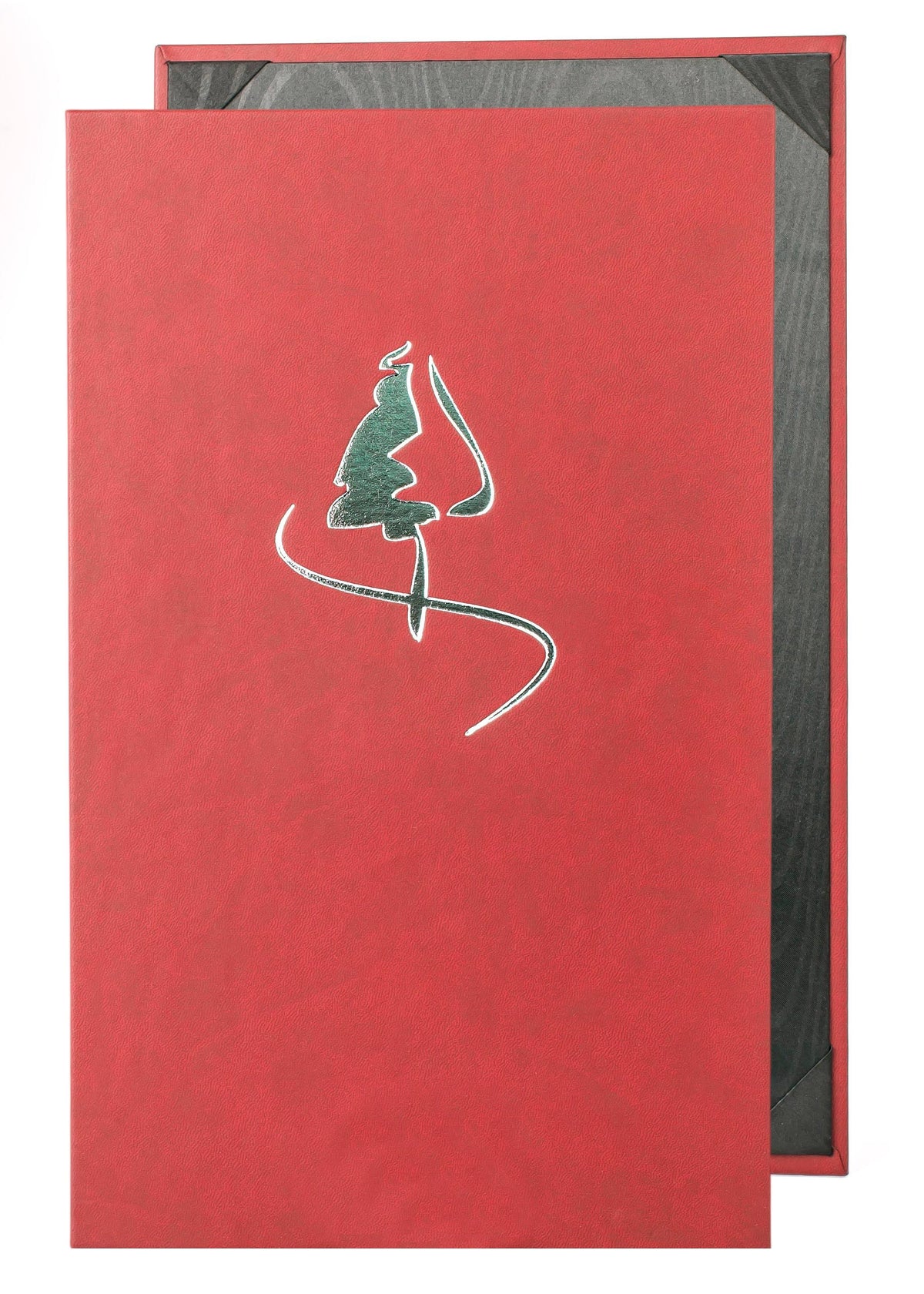 Single Pocket Casebound Menu, 5½ x 8½, Deep Red Plush R5627