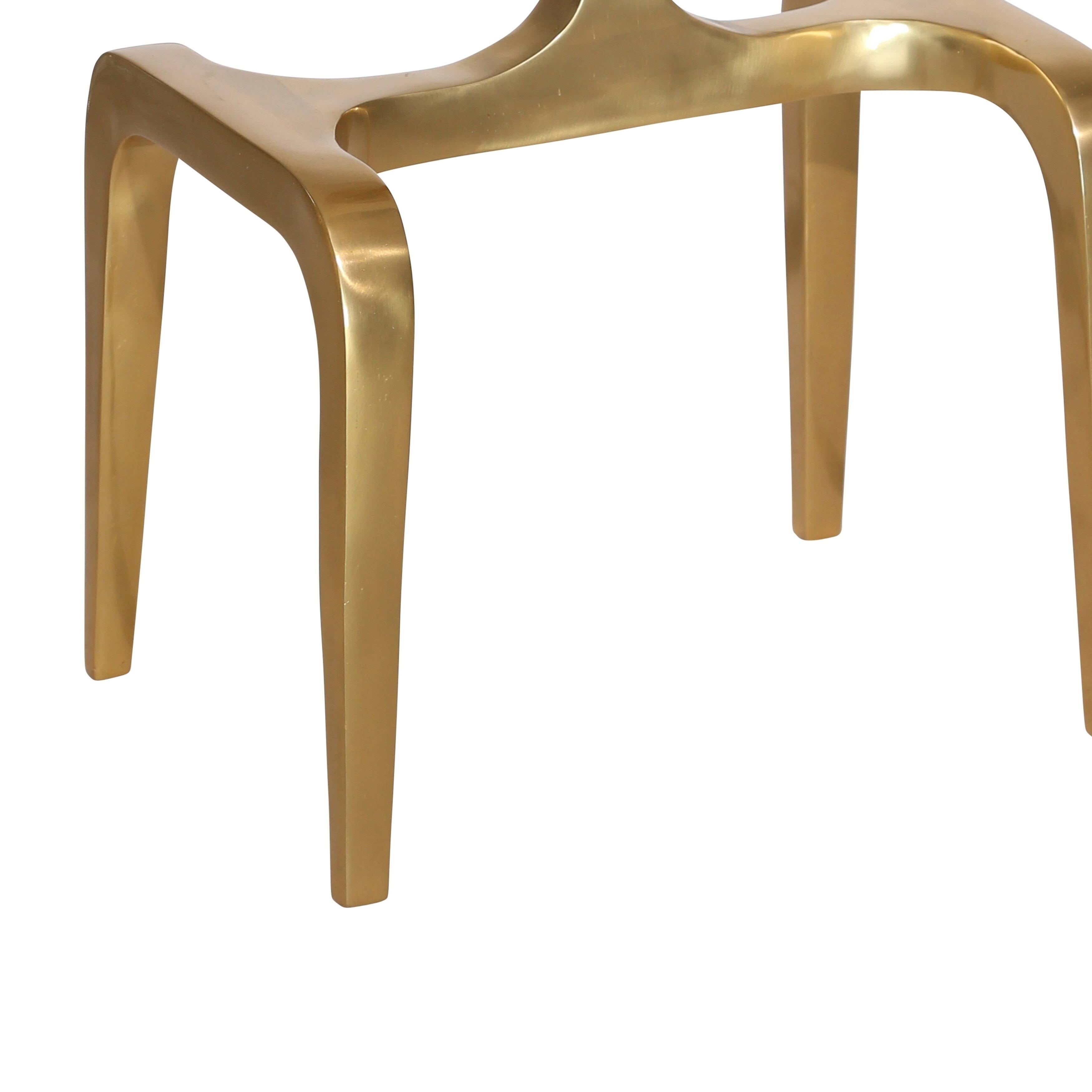 White and Gold Rectangular Marble Top Accent Table U76461