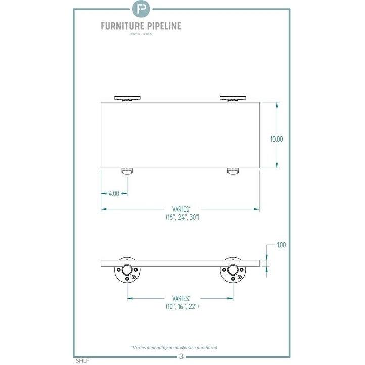 Black Set of 3 Wall Shelf M276