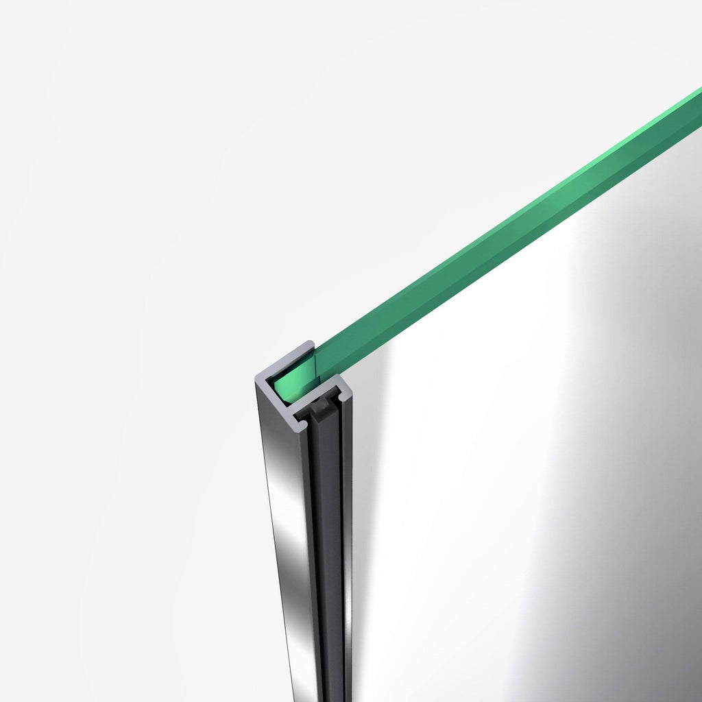 Semi-Frameless Pivot Shower Door in Chrome L6767