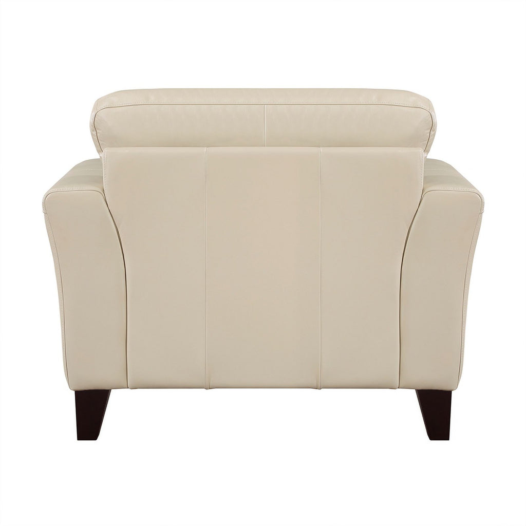 19" Plywood and Leather Chair in Cream N298136