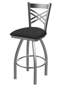 25 inch Swivel Counter Stool with Stainless Finish and Iron Seat K8067