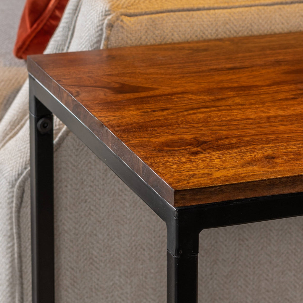 Wood/Iron End Table D8721