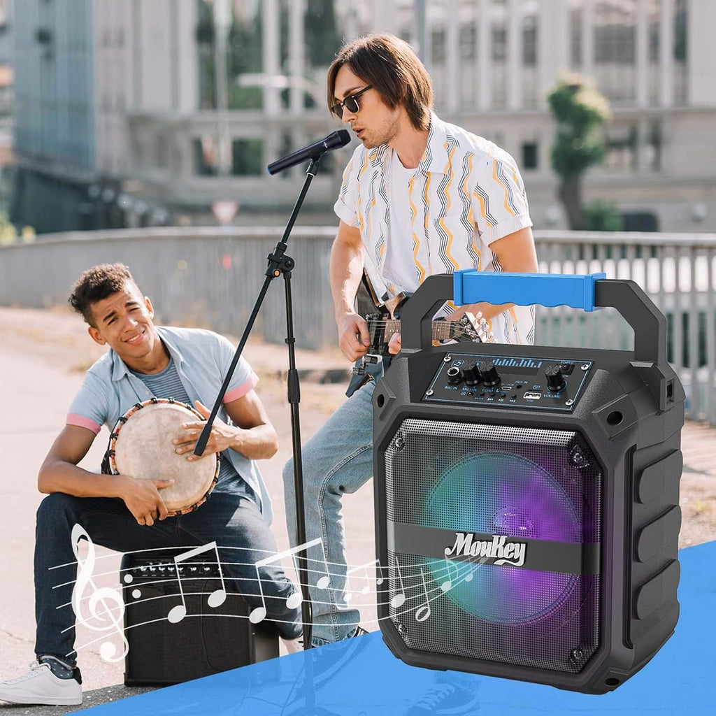 Karaoke Machine Speaker with Bluetooth Portable PA Stereo System W124