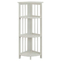 White 4 Tier Corner Folding Bookcase N48210