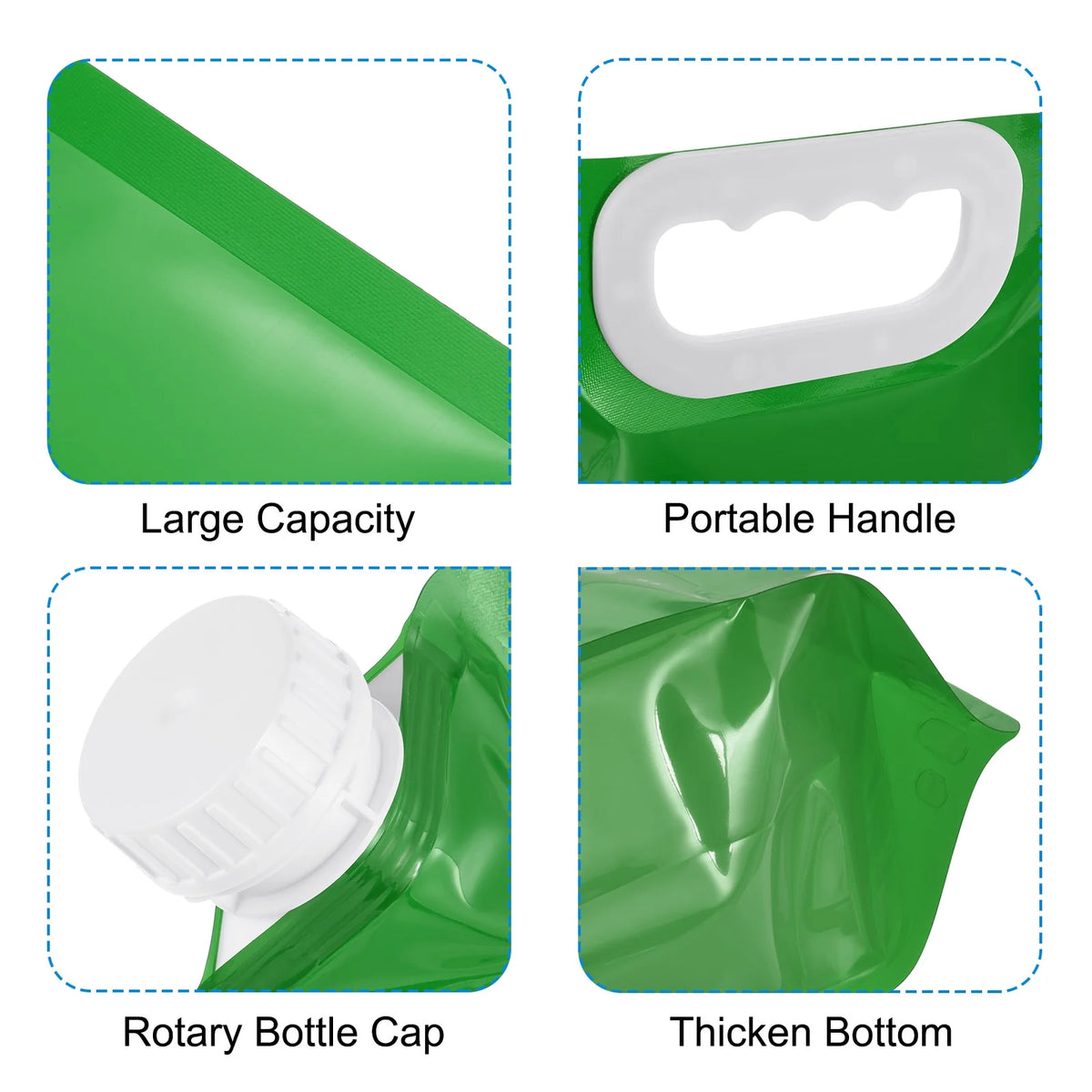 Green 6 Pack Collapsible Water Container Bag C570