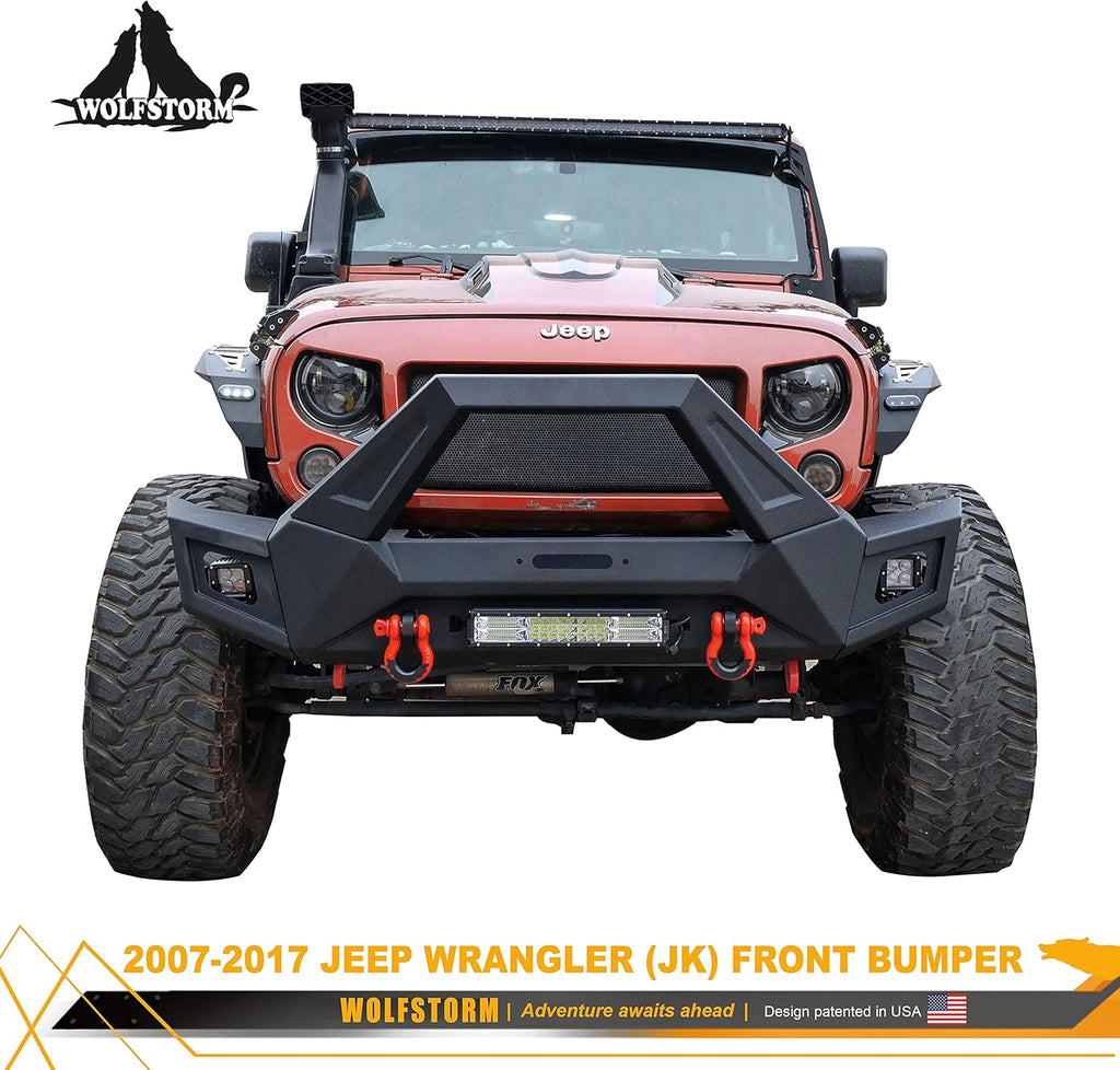 Front Bumper with Winch Plates and LED Lights Assembly P334911
