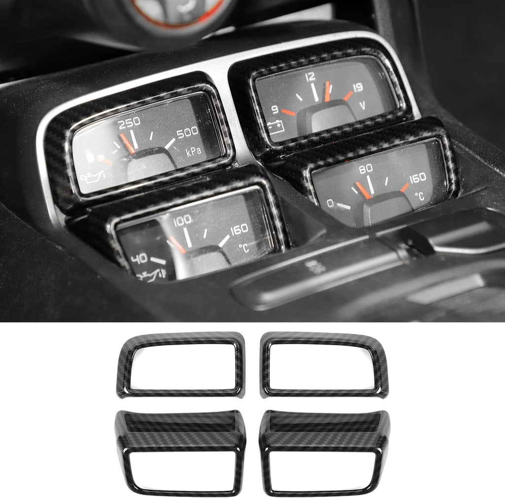 Center Console Dashboard Trim Cover for Chevrolet Camaro 2010-2015, 4PCS Carbon Fiber Grain Y91194