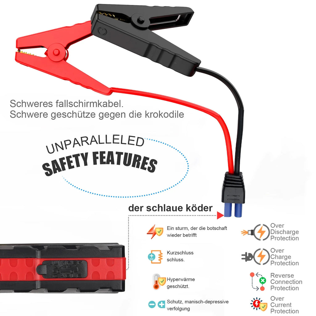 Car Jump Starter 5000A Peak 99800mAh Battery Portable Power Bank Y466