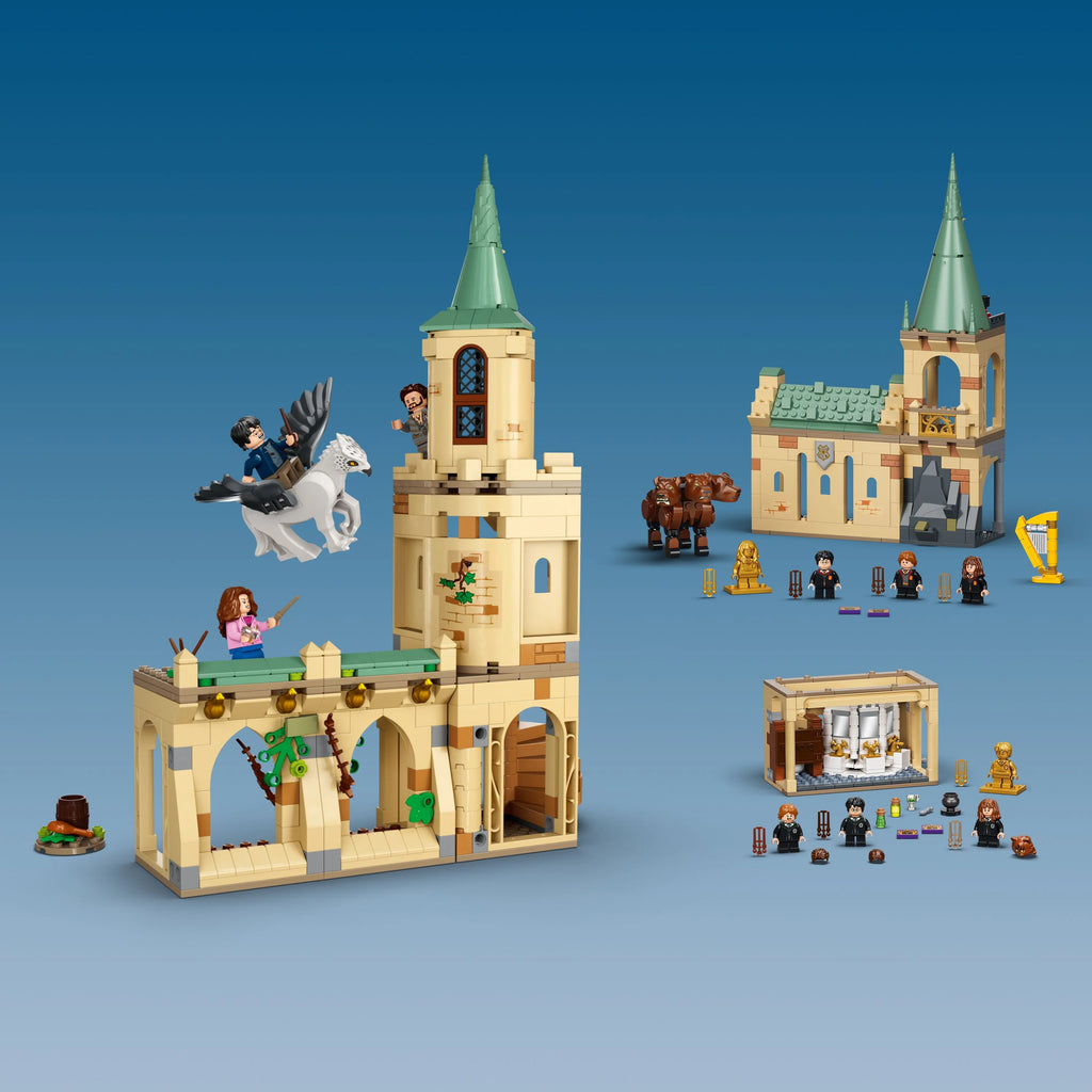 LEGO Harry Potter Hogwarts Courtyard Castle Tower Toy with Buckbeak Hippogriff Figure and Prison Cell R683