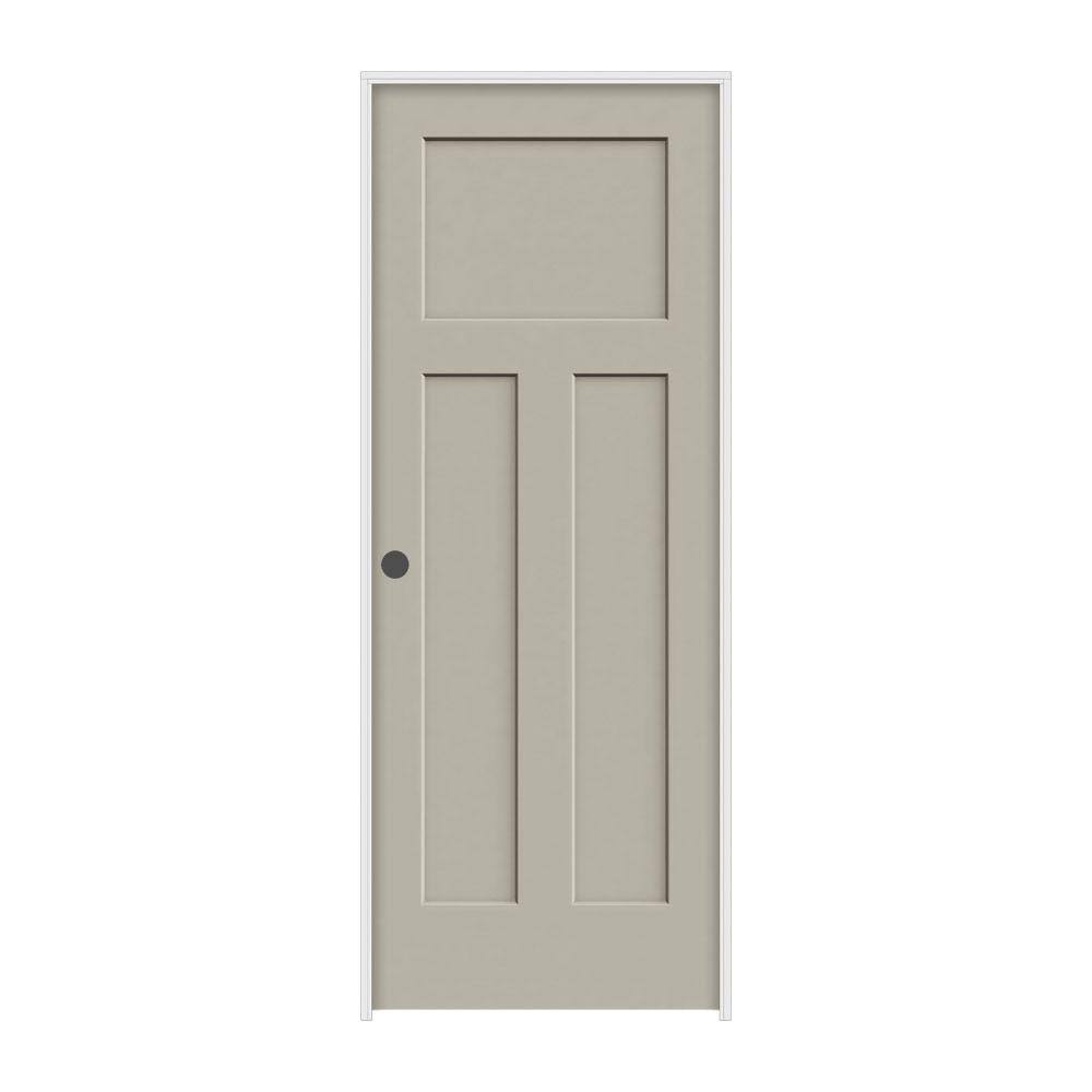 24 in. x 80 in. Desert Sand Solid Core Molded Composite MDF Single Prehung Interior Door I658