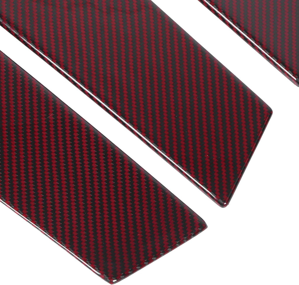 Carbon Fiber B Pillar Post Trim Cover Window Column Stickers Decoration Sticker D280
