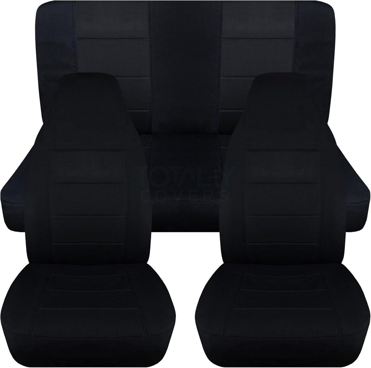 Black & Purple Full Set Front & Rear Seat Covers for 2-Door Jeep Wrangler TJ Q8442