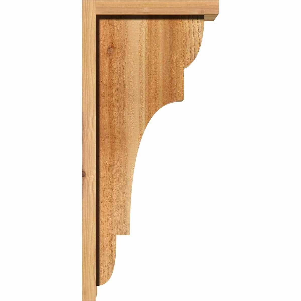 Rough Sawn Corbel with Backplate, Western Red Cedar W160