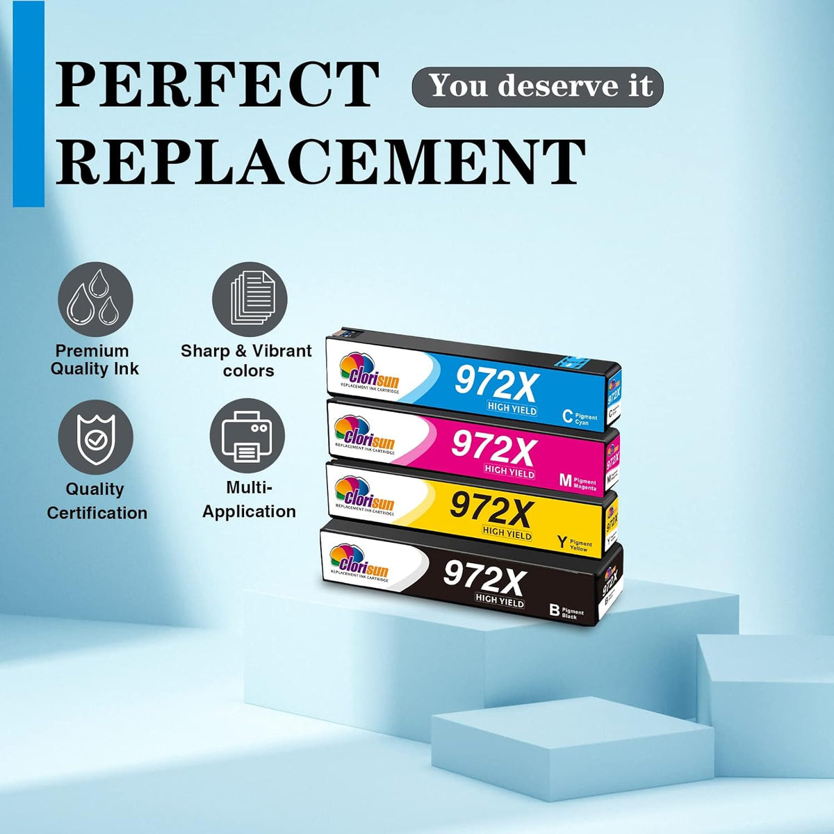 Compatible Ink Cartridge 4-Pack for HP 972X Printers E3799