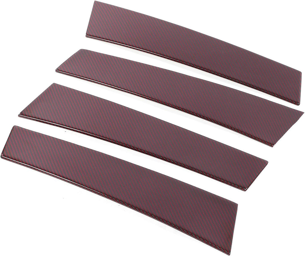 Carbon Fiber B Pillar Post Trim Cover Window Column Stickers Decoration Sticker D280