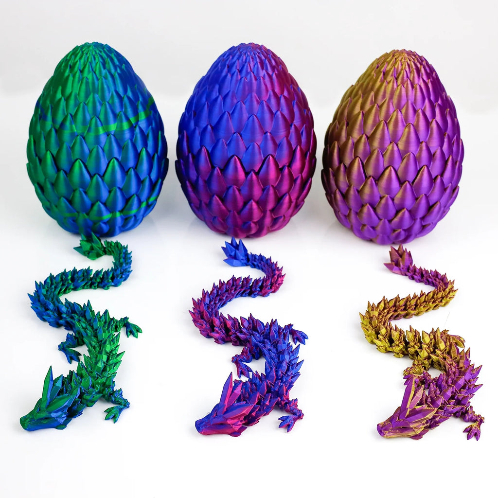 3D Printed Articulated Dragon Egg Fidget Toy N65589