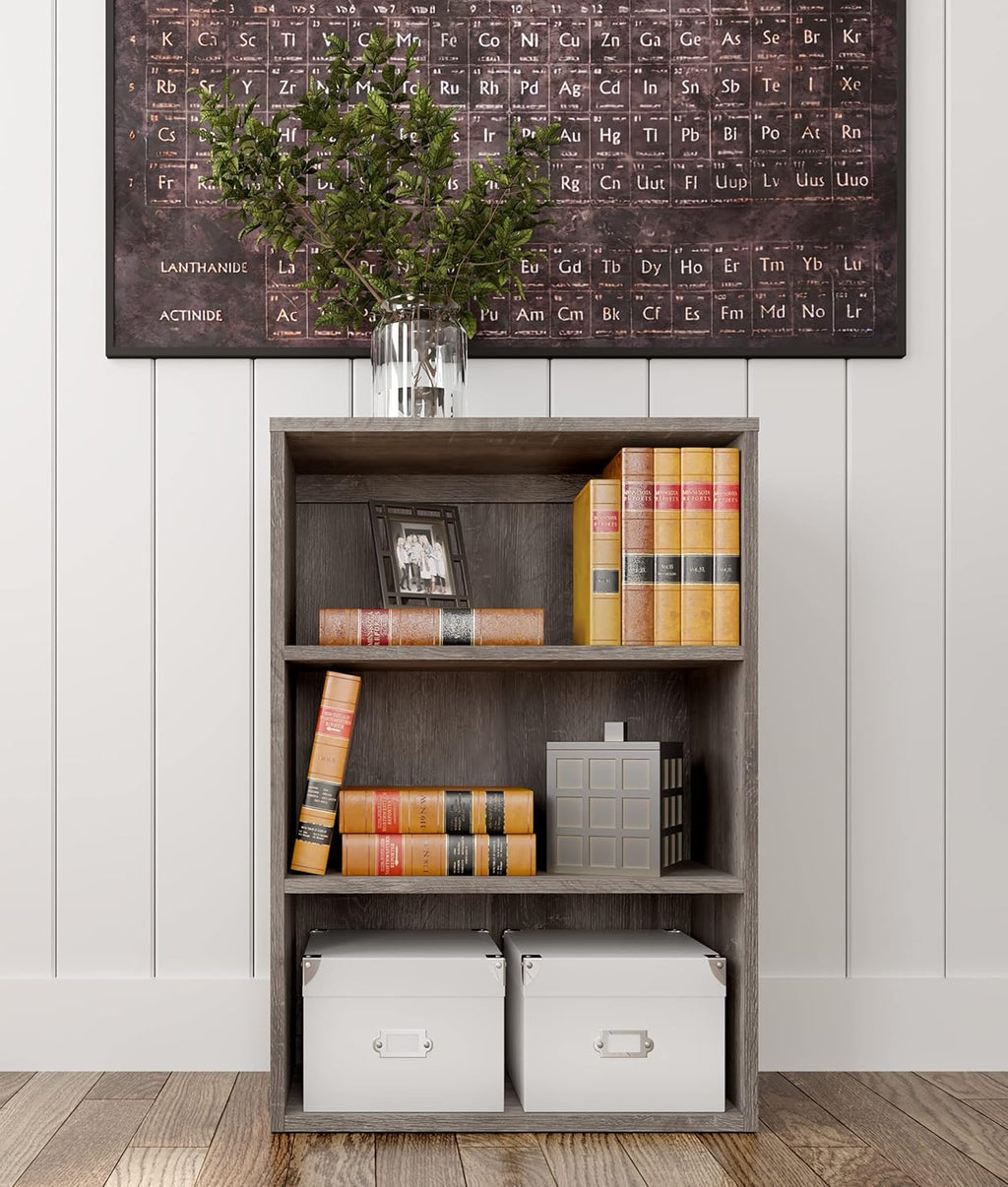 Grayish Brown Bookcase with 2 Adjustable Shelves M22506