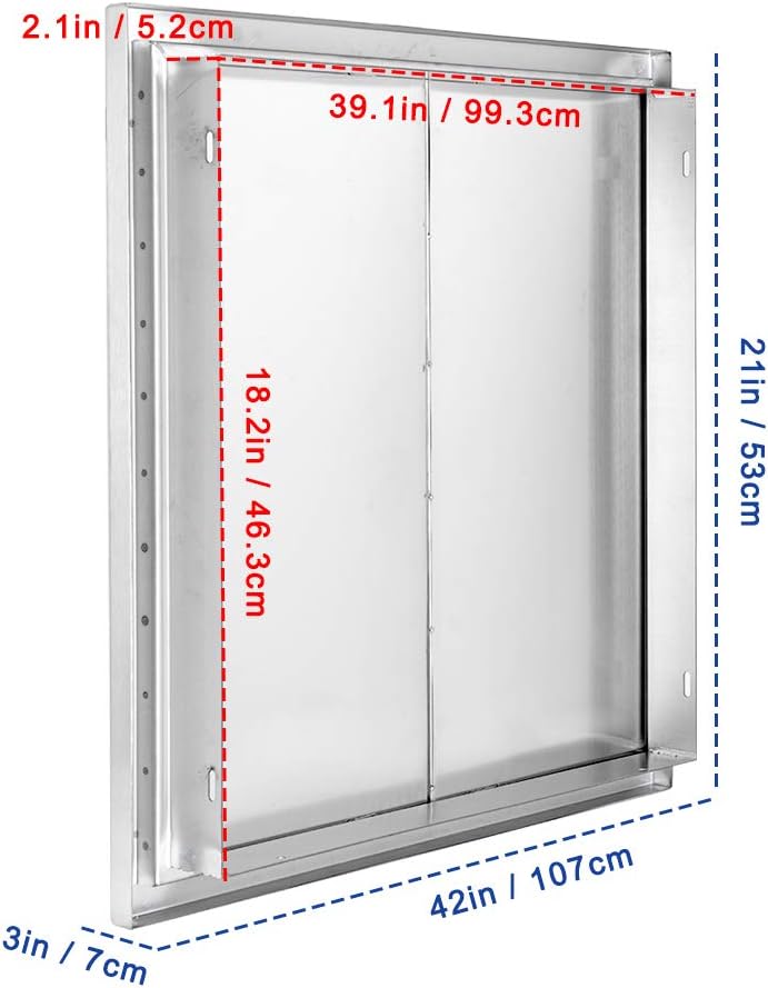 42 W X 21 H Stainless Steel Outdoor Kitchen Door D7715
