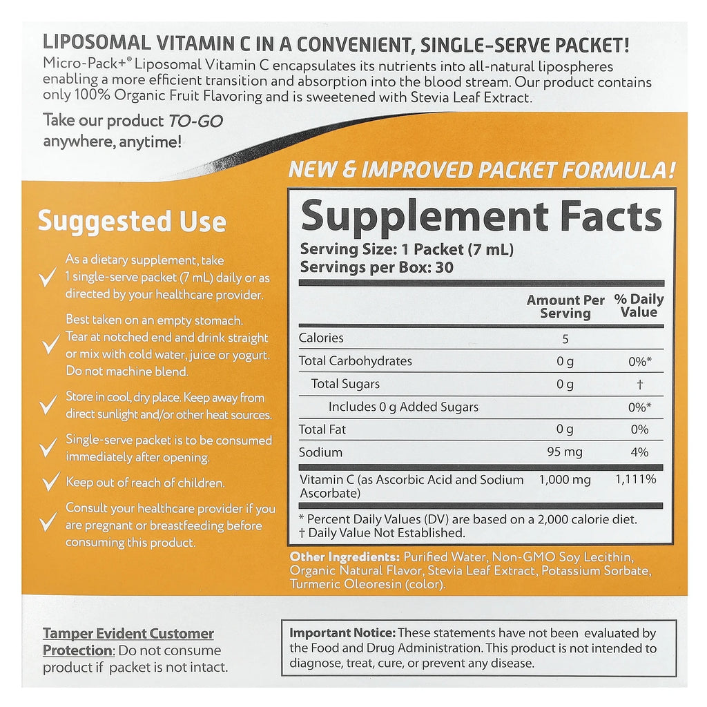 Micro-Pack+ Vitamin C 1000 mg. - 30 Packet(s) H527874