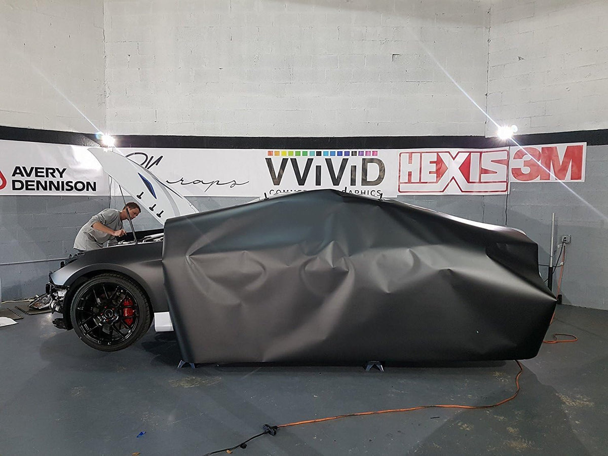 Matte Metallic Black Vinyl Wrap (10ft x 5ft) G70311