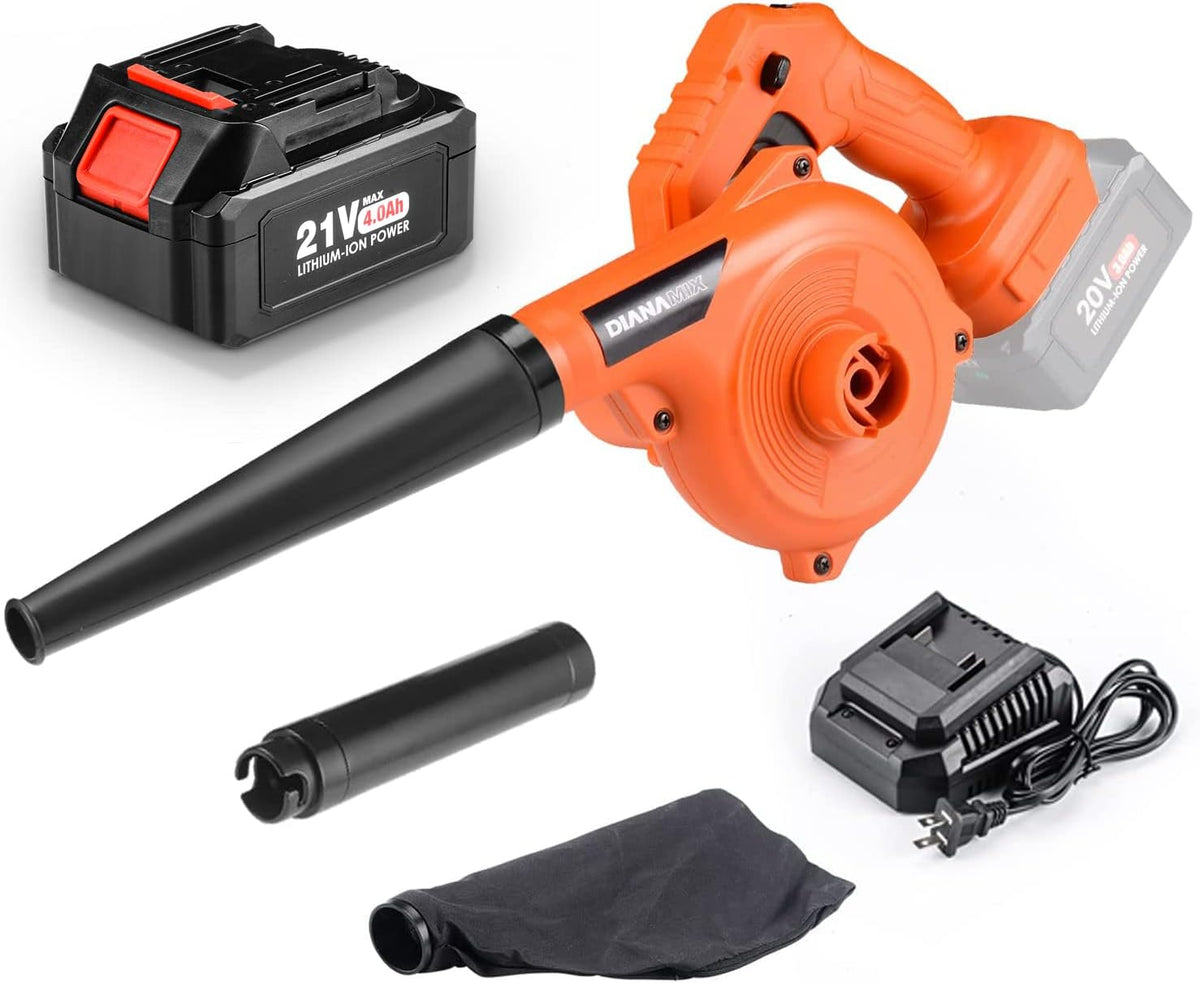 Cordless Electric Leaf Blower with Battery and Charger O253819